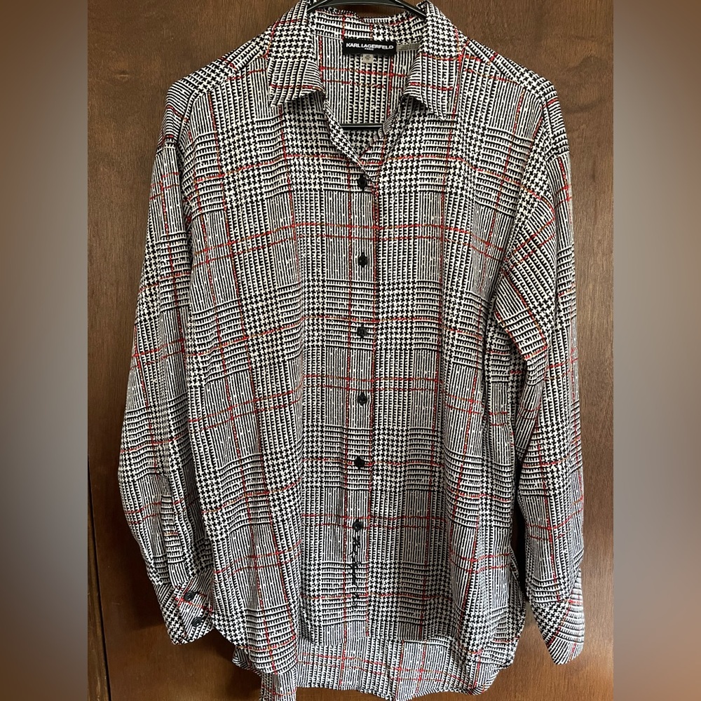 Karl Lagerfeld Black and White Blouse